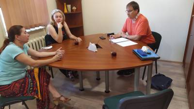 Gespräch in der Schule von Kryry. Foto: Piotr Knapek