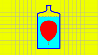 Flaschenballon Grafik