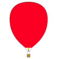 Pictrogram of a hot air balloon.