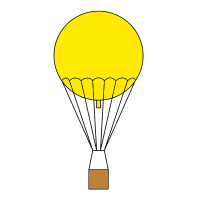 Le pictogramme d'un ballon à gaz à rallingues.